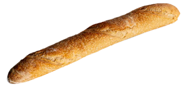 Dugačak baget, posut brašnom, sa jednim uzdužnim zarezom i svetlom hrskavom korom.