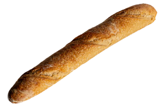 Dugačak baget, posut brašnom, sa jednim uzdužnim zarezom i svetlom hrskavom korom.
